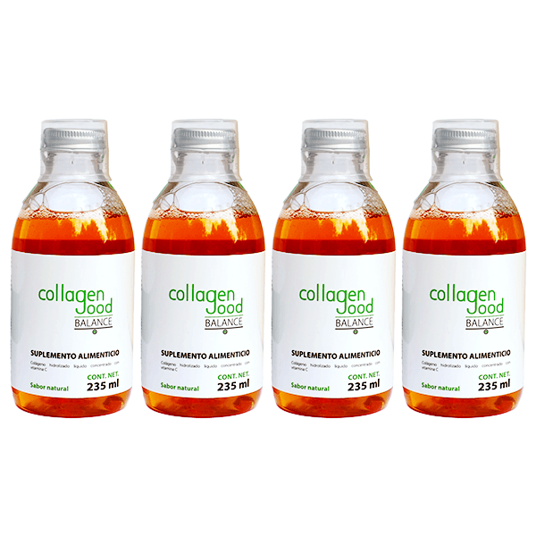 4 PACK de Colágeno líquido hidrolizado ultraconcentrado para 31 días (4 botellas)